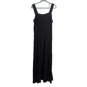 Vince Camuto Black Smocked Tiered Maxi Dress 2X SH4 Boho Cottage Sundress